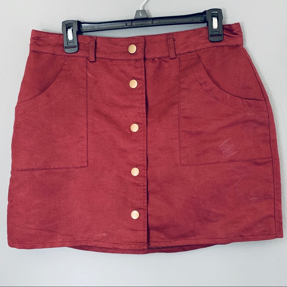 Magenta mini skirt